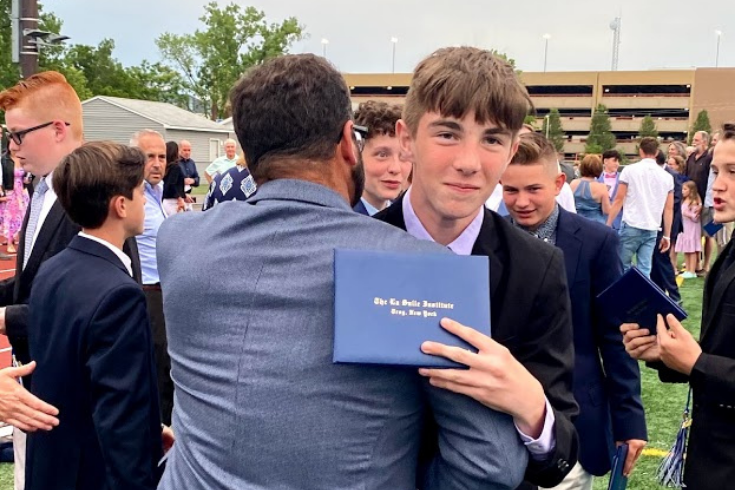 students with diploma