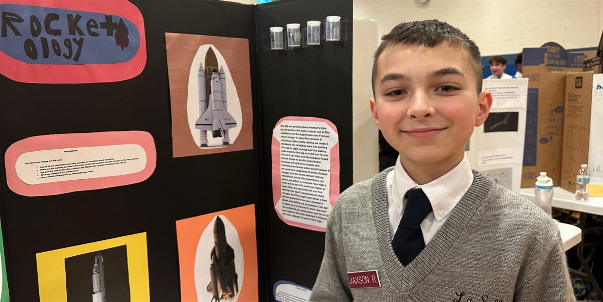 Student at the science fair